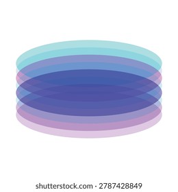 Overlapping transparent oval shapes are creating a gradient of blue, purple, and pink colors, forming a visually intriguing abstract pattern suitable for backgrounds or graphic design elements