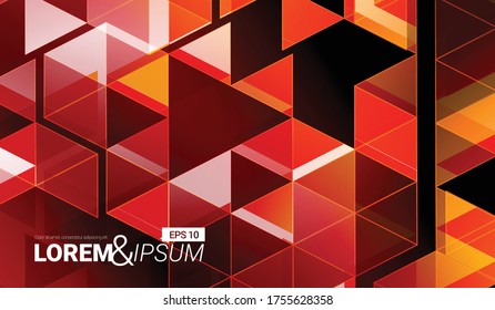 Overlapping Triangles Gradient Layout/Cover. Minimalist Creative Design Concept Background