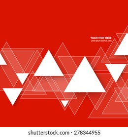 Overlapping Triangles Red Background