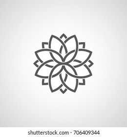 Overlapping tulips mandala flower design