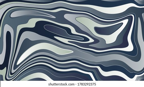 overlapping turquoise, azure, gray, dark blue abstract forms of green shades with smooth edges and thin strokes. art wallpaper. vector
