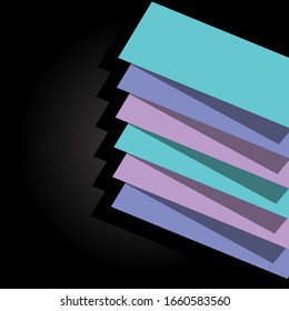 overlapping vector background paper in black. illustration design 