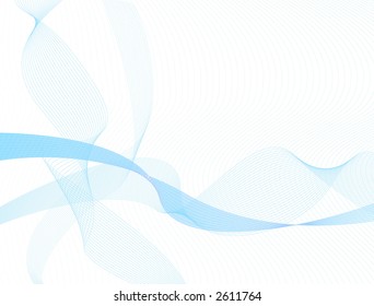 An overlapping wave line design in different shades of blue