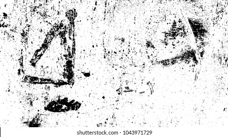 Overlay aged grainy messy template. Distress urban used texture. Grunge rough dirty background. Brushed black paint cover. Renovate wall frame grimy backdrop. Empty aging design element. EPS10 vector.