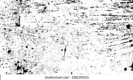 Overlay aged grainy messy template. Distress urban used texture. Grunge rough dirty background. Brushed black paint cover. Renovate wall frame grimy backdrop. Empty aging design element. EPS10 vector.