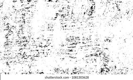 Overlay aged grainy messy template. Distress urban used texture. Grunge rough dirty background. Brushed black paint cover. Renovate wall frame grimy backdrop. Empty aging design element. EPS10 vector.