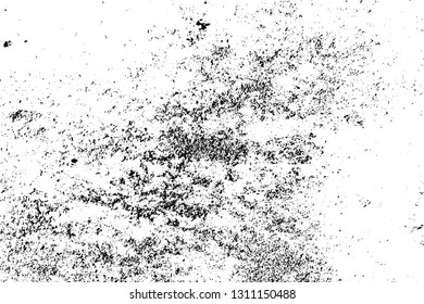 Overlay aged grainy messy template. Distress urban used texture. Grunge rough dirty background. Brushed black paint cover. Renovate wall frame grimy backdrop. Empty aging design element. EPS10 vector.