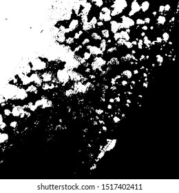 Overlay aged grainy messy template. Distress urban used texture. Grunge rough dirty background. Brushed black paint cover. Renovate wall scratched backdrop. Empty aging design element. EPS10 vector.