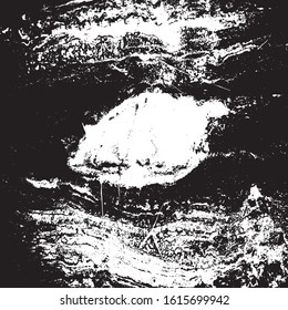 Overlay aged grainy messy template. Distress urban used texture. Grunge rough dirty background. Brushed black paint cover. Renovate wall frame grimy backdrop. Empty aging design element. EPS10 vector.