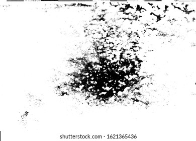Overlay aged grainy messy template. Distress urban used texture. Grunge rough dirty background. Brushed black paint cover. Renovate wall frame grimy backdrop. Empty aging design element. EPS10 vector.