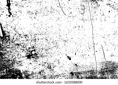 Overlay aged grainy messy template. Distress urban used texture. Grunge rough dirty background. Brushed black paint cover. Renovate wall banner grimy backdrop. Empty aging design element. EPS10 vector