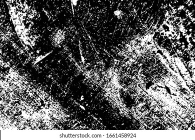 Overlay aged grainy messy template. Distress urban used texture. Grunge rough dirty background. Brushed black paint cover. Renovate wall frame grimy backdrop. Empty aging design element. EPS10 vector.