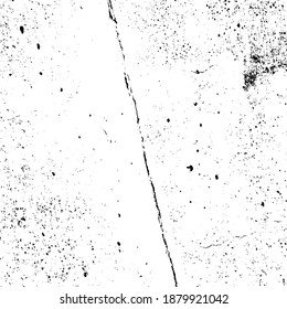 Overlay aged grainy messy template. Distress urban used texture. Grunge rough dirty background. Brushed black paint cover. Renovate wall frame grimy backdrop. Empty aging design element. EPS10 vector.