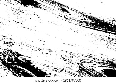 Superponer la plantilla de desorden de grano envejecido. La textura urbana utilizada por la angustia. Agarra un fondo sucio y áspero. Cubierta de pintura negra cepillada. Renovar el fondo de la pared de fondo. Elemento de diseño de envejecimiento vacío. Vector EPS10.