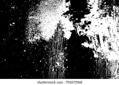 Overlay aged grainy messy template. Renovate wall scratched backdrop. Distress urban used texture. Grunge rough dirty background. Brushed black paint cover. Empty aging design element. EPS10 vector.