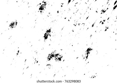 Overlay aged grainy messy template. Distress urban used texture. Grunge rough dirty background. Brushed black paint cover. Renovate wall scratched backdrop. Empty aging design element. EPS10 vector.