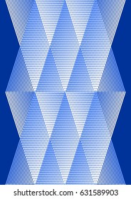 Overlay background in cubist style, white and blue design with grid structure