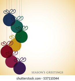 Overlay Christmas baubles in vector format. 