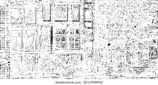 Overlay Distress grain monochrome design. Scratched Grunge Urban Background Texture Vector.