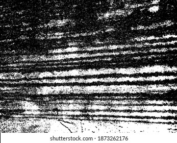 Overlay Distress Material Pattern. Distressed Brushed Splash Print. Dry Light Canvas Background. White Dusty Cement Design. Black Ancient Wallpaper Backdrop. Grunge Template.