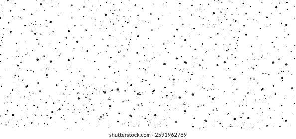 Overlay Dotted Drops Hand Drawn Black Grunge Texture White Background. Abstract Dirt Drop Texture with Stylized Dotted. Grunge Black and White Hand Drawn Background Design