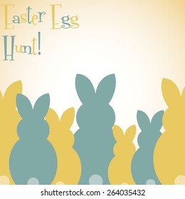 Overlay Easter bunny card in vector format.