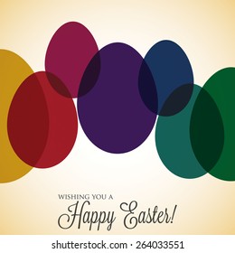 Overlay Easter egg card in vector format.