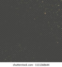 Overlay effect glitter gold light shine effect on transparent background. EPS 10