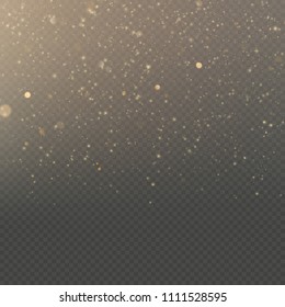 Overlay effect glitter gold light shine effect on transparent background. EPS 10