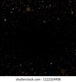 Overlay effect glitter gold light shine effect on black background. EPS 10