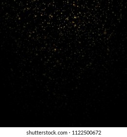 Overlay effect for luxury greeting rich card. Star dust light on black background. EPS 10