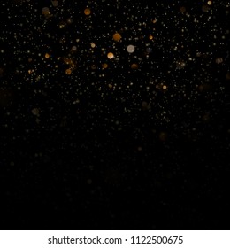 Overlay effect for luxury greeting rich card. Star dust light on black background. EPS 10