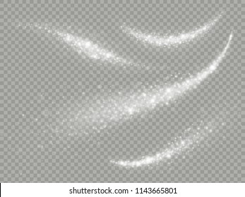 Overlay Effect Magic Glowing Trace Sparkle Wave Of Glitter Star Dust. EPS 10