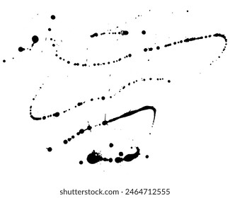 Overlay, elements of paint ink splatter.  Vector illustration