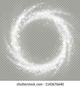 Overlay flare effect of twisted glitter comet trails. EPS 10