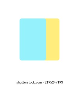 Overlay flat color ui icon. Photo editor instrument. Mask and layer. Visual effect. Simple filled element for mobile app. Colorful solid pictogram. Vector isolated RGB illustration