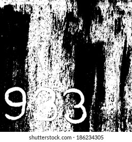 Overlay grunge Texture with digits drawn with paint. EPS10 vector.