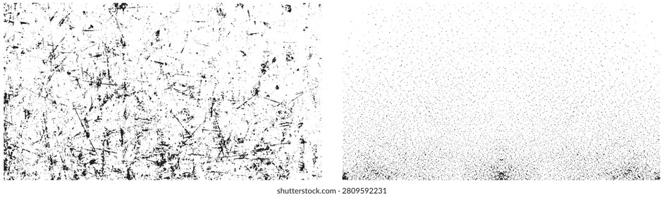 Overlay grunge texture set. Old damage dirty grainy and scratches. Grunge stamp texture. Vector illustration.