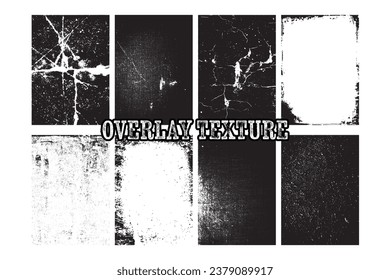 Overlay grunge vector background with dust and scratched textured effect.