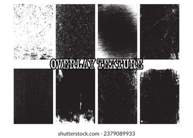 Overlay grunge vector background with dust and scratched textured effect.