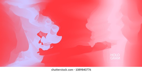 Overlay Holographic Vector Background. Horizontal Glam Colour Iridescent Pattern. Funky Gradient Neon Cool Teal Wallpaper. Unfocused Lights, Contrast Holographic Background, Bright Luxury Pattern.