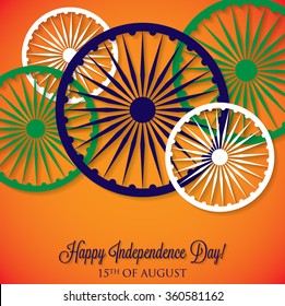 Overlay Independence Day card in vector format.
