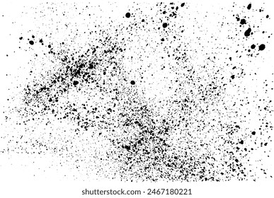 Overlay, ink paint brush drops, background. Vector illustration