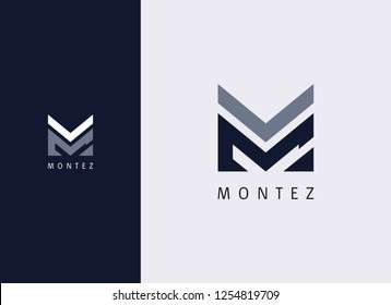 Overlay Letter M Logo Design Template