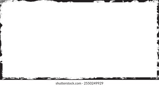 Overlay old frame and border effect torn and crumpled grunge pattern. Element for social media, poster, brochure, flyers, screen print texture, card, wallpaper, background. 

