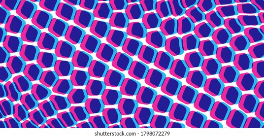 Overlay red and blue abstract spots. African animal pattern. Vector illustration for print, textile, fabric, package, wrapping or cover. 