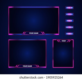 Overlay Set Template Live Streamer Game Online