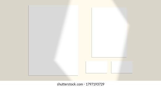 
Overlay shadow effect. Natural light from window. Summer mock up. 10 eps mesh gradient