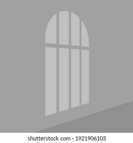 Overlay shadow effect. Transparent overlay window and blinds shadow. Realistic light effect of shadows and natural lighting on a transparent background. Vector illustration 