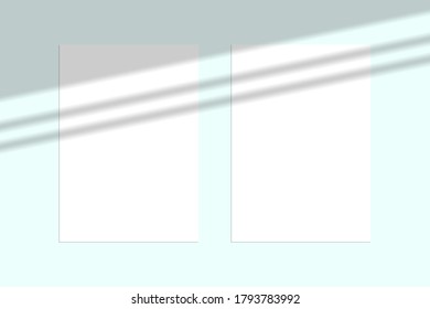 Overlay shadow effect. Window light background. Mock up for design, advertising, invitation etc.